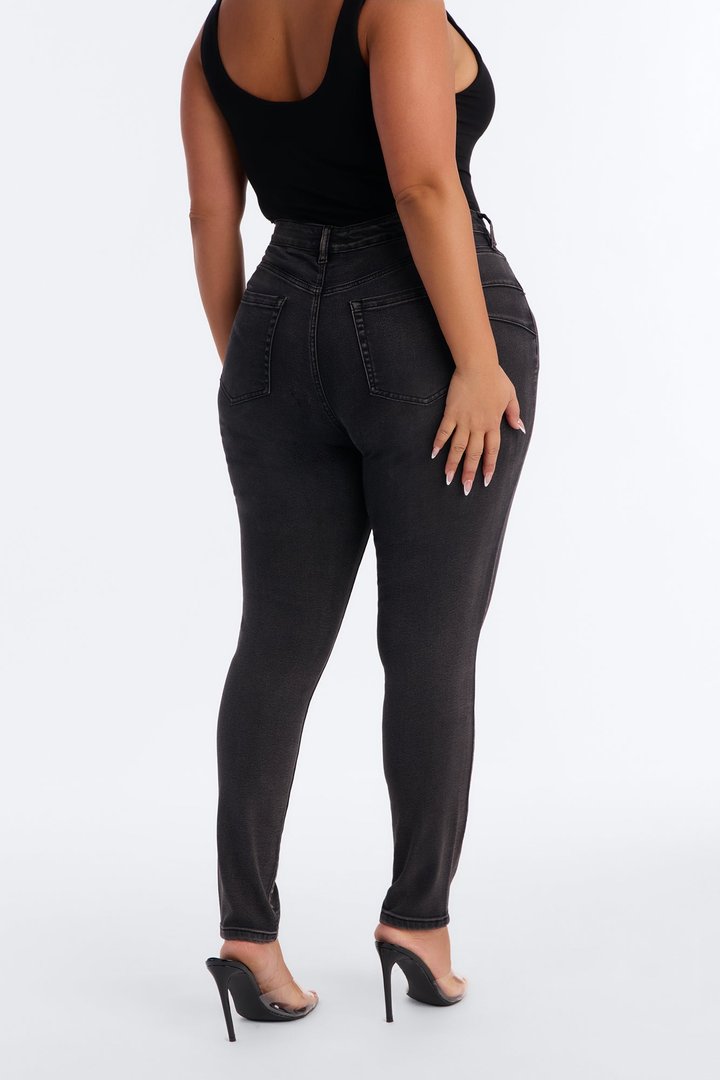 Tall She's An Icon Curvy Stretch Skinny Jeans - Black Wash