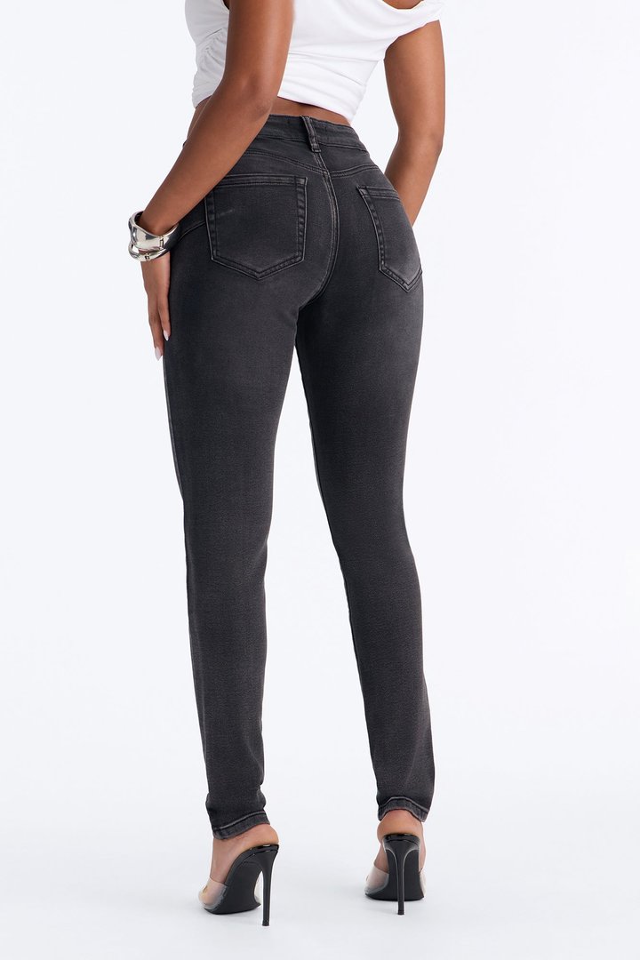 Tall She's An Icon Curvy Stretch Skinny Jeans - Black Wash