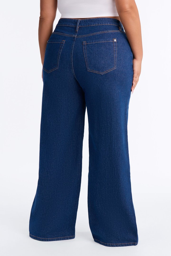 Next Chapter Baggy Wide Leg Jeans - Dark Denim