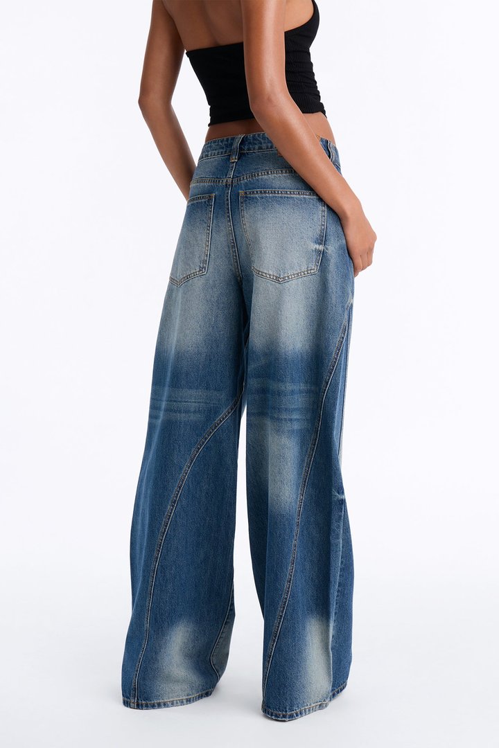 Kennedy Classic Wide Leg Jeans - Vintage Wash