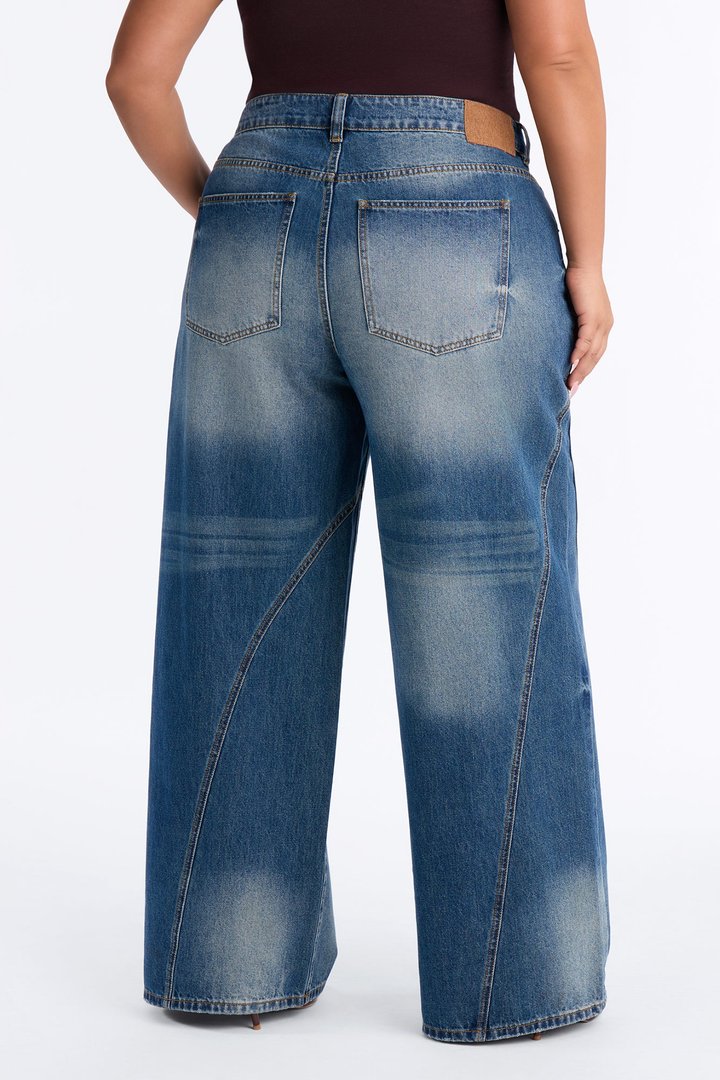 Kennedy Classic Wide Leg Jeans - Vintage Wash