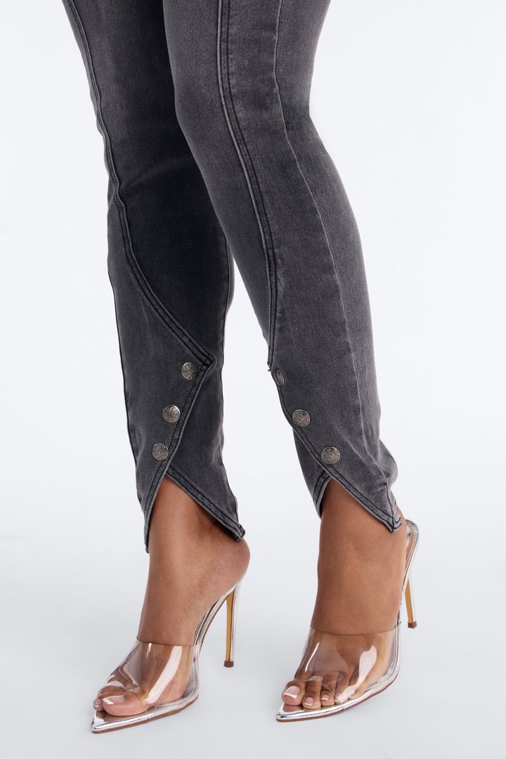 Out Past Midnight High Rise Stretch Skinny Jeans - Black