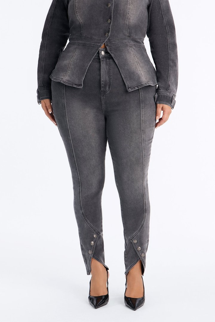Out Past Midnight High Rise Stretch Skinny Jeans - Black