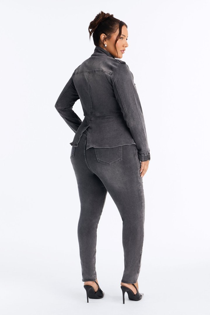 Out Past Midnight High Rise Stretch Skinny Jeans - Black