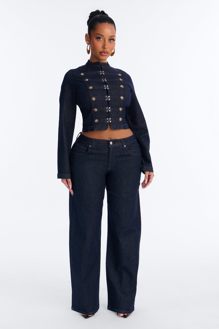 Frankie Denim Pant Set - Dark Wash