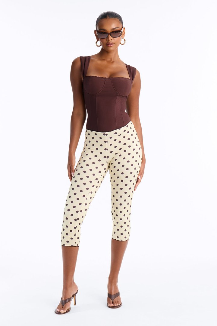 Lemon Drop Low Rise Pedal Pusher Leggings - Yellow/combo