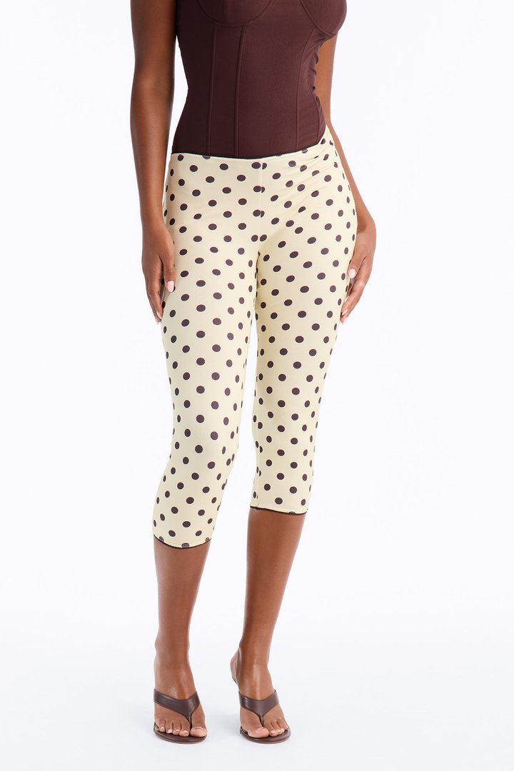 Lemon Drop Low Rise Pedal Pusher Leggings - Yellow/combo