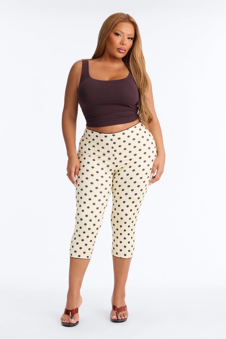 Lemon Drop Low Rise Pedal Pusher Leggings - Yellow/combo