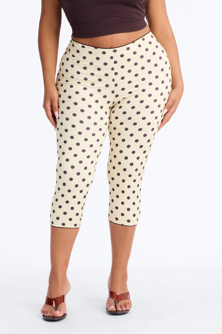 Lemon Drop Low Rise Pedal Pusher Leggings - Yellow/combo