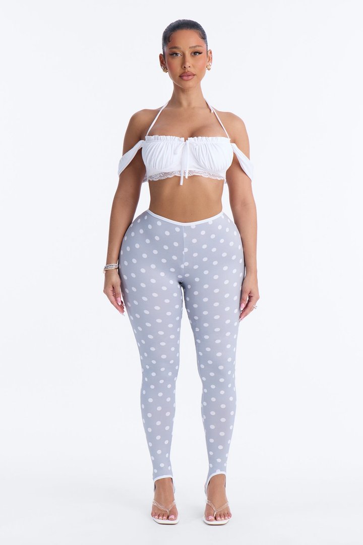 Selena Stirrup High Rise Printed Leggings - Grey/combo
