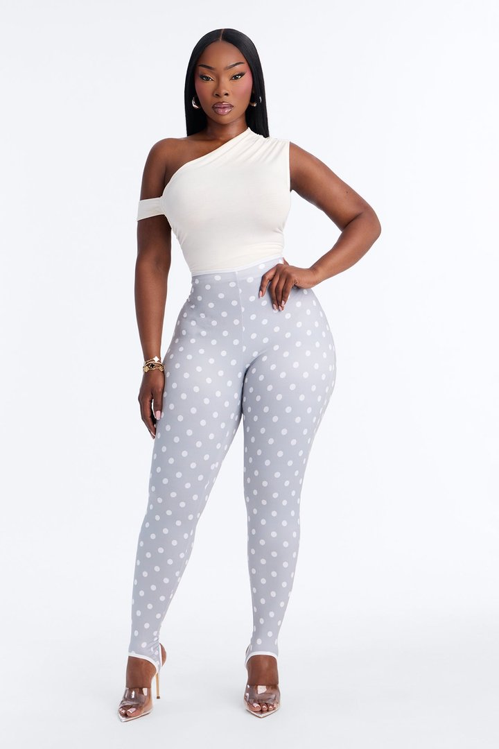 Selena Stirrup High Rise Printed Leggings - Grey/combo