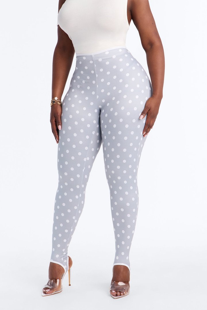Selena Stirrup High Rise Printed Leggings - Grey/combo
