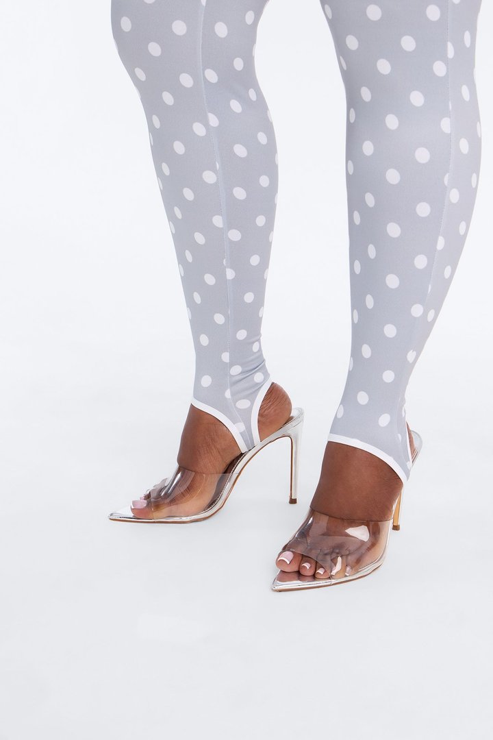 Selena Stirrup High Rise Printed Leggings - Grey/combo