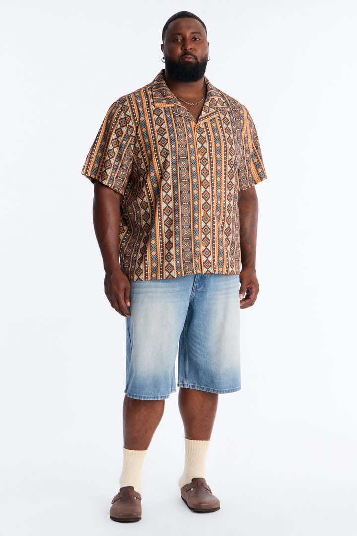 Baggy On the Go Denim Short - Light Blue Wash