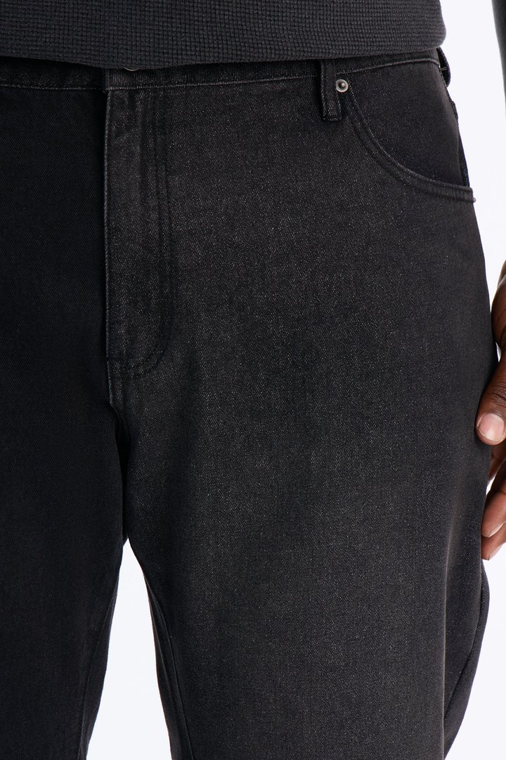 Straight Flare Shadow Shaded Jean - Black Wash