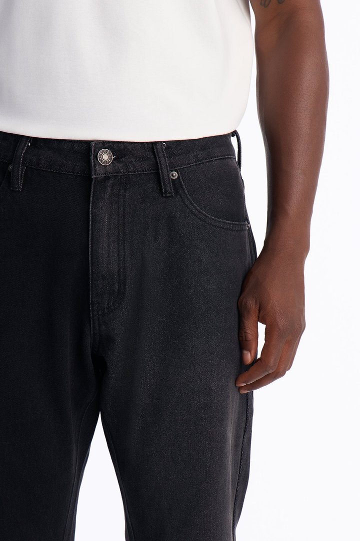 Straight Flare Shadow Shaded Jean - Black Wash