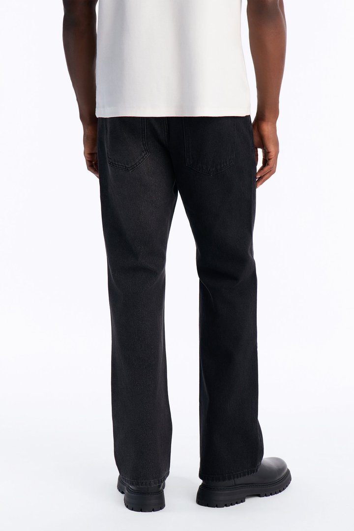 Straight Flare Shadow Shaded Jean - Black Wash