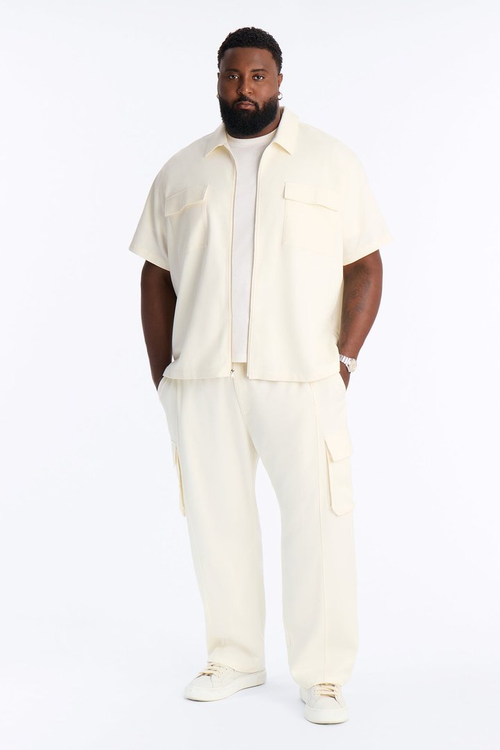 Moderne Cargo Straight Trouser - Cream