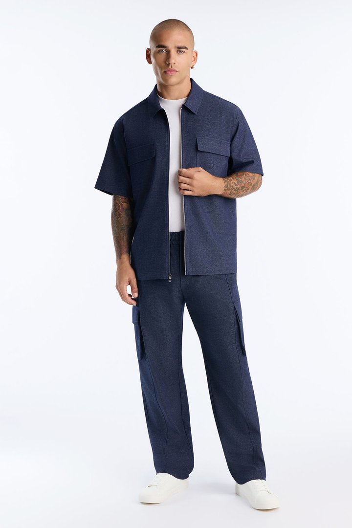 Moderne Cargo Straight Trouser - Navy