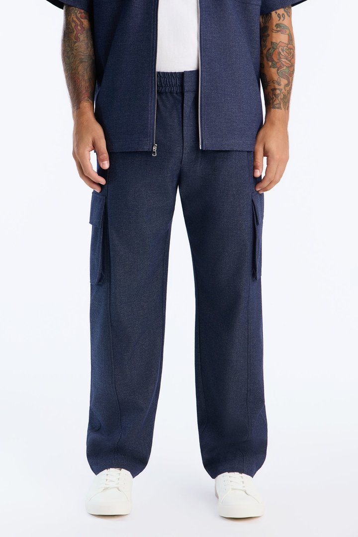 Moderne Cargo Straight Trouser - Navy