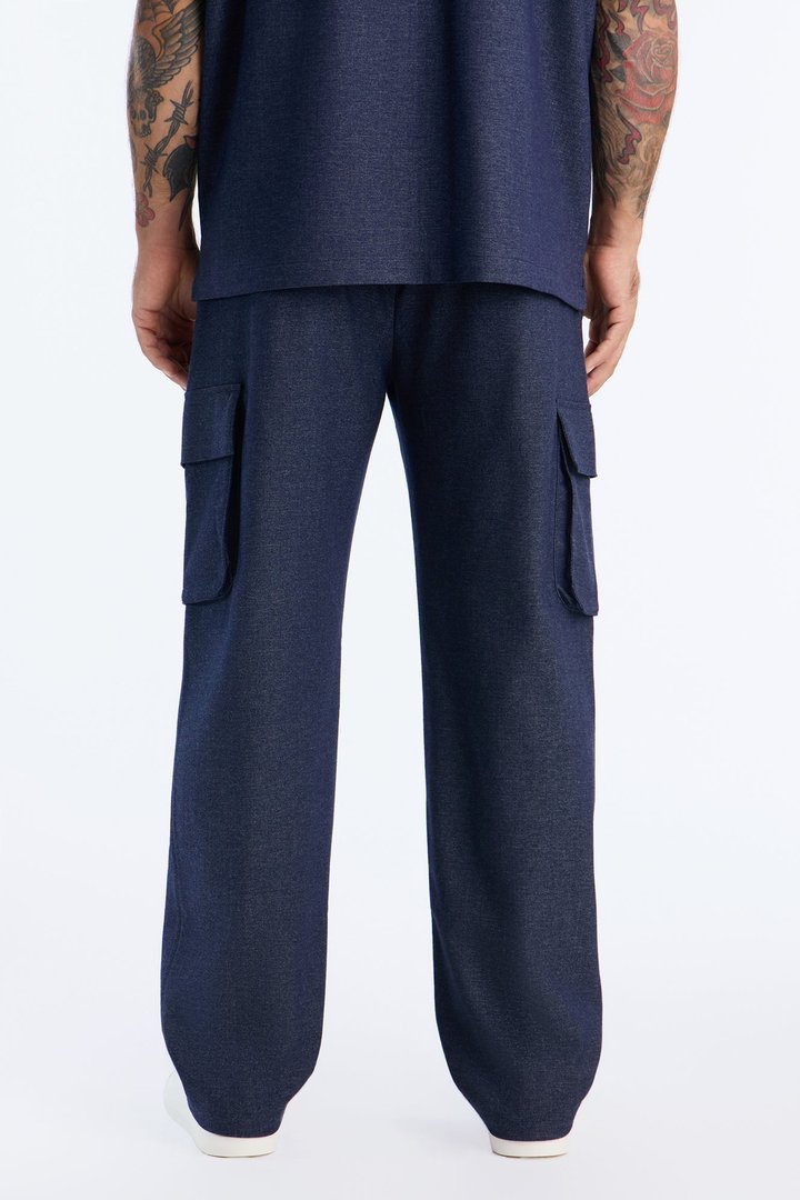 Moderne Cargo Straight Trouser - Navy