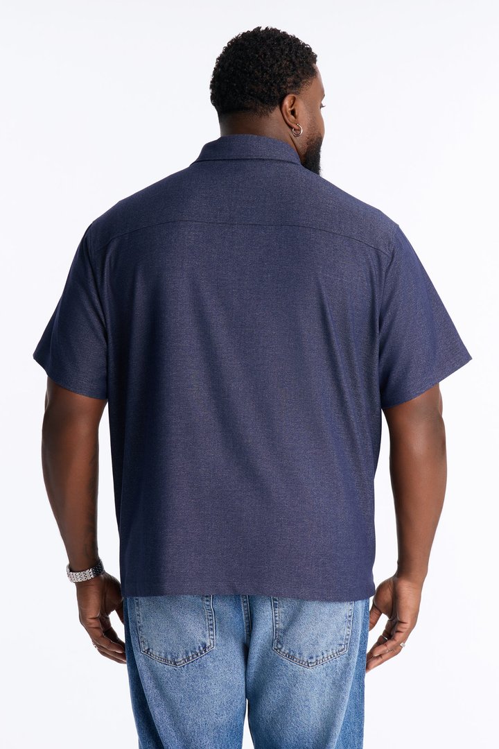 Moderne Cargo Full Zip Shirt - Navy
