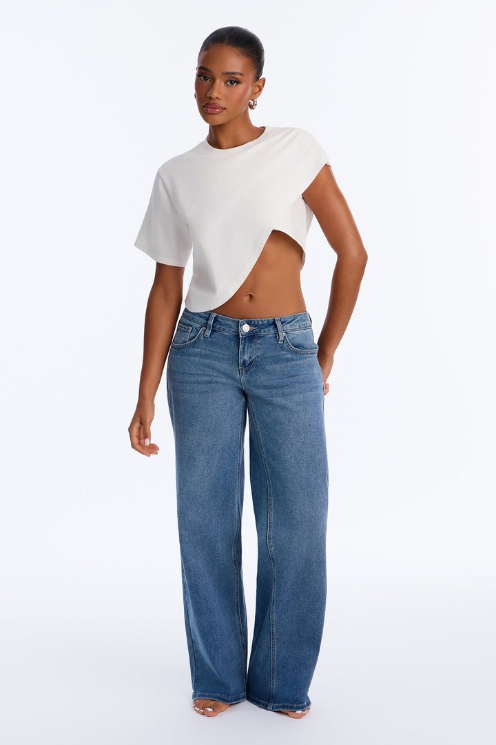 Regretting You Low Rise 90s Straight Leg Jeans - Light Wash