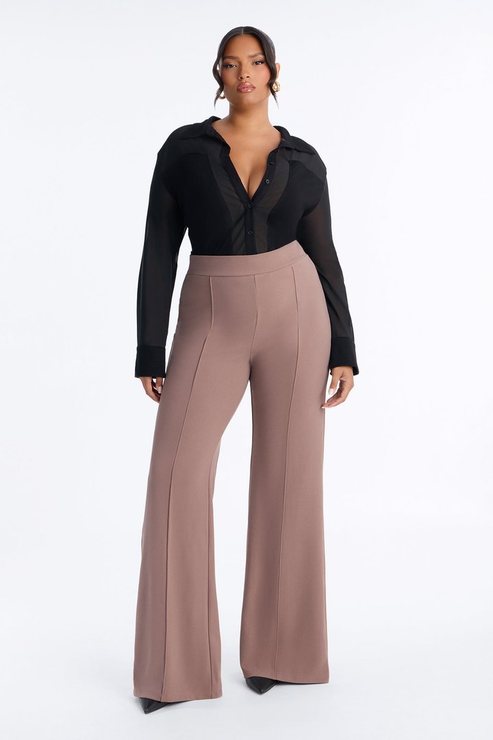 Tall Victoria High Waisted Dress Pants - Caffe