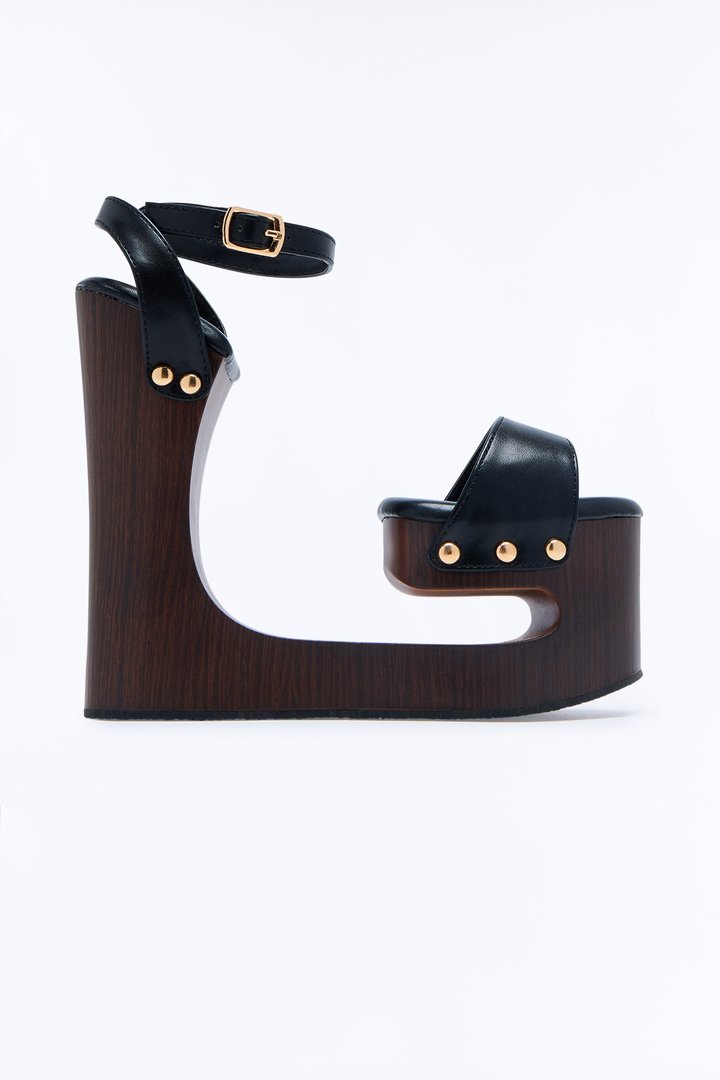 Jilli Novelty Wood Wedges - Black