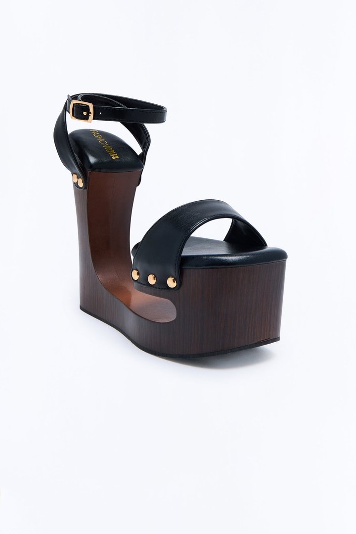 Jilli Novelty Wood Wedges - Black