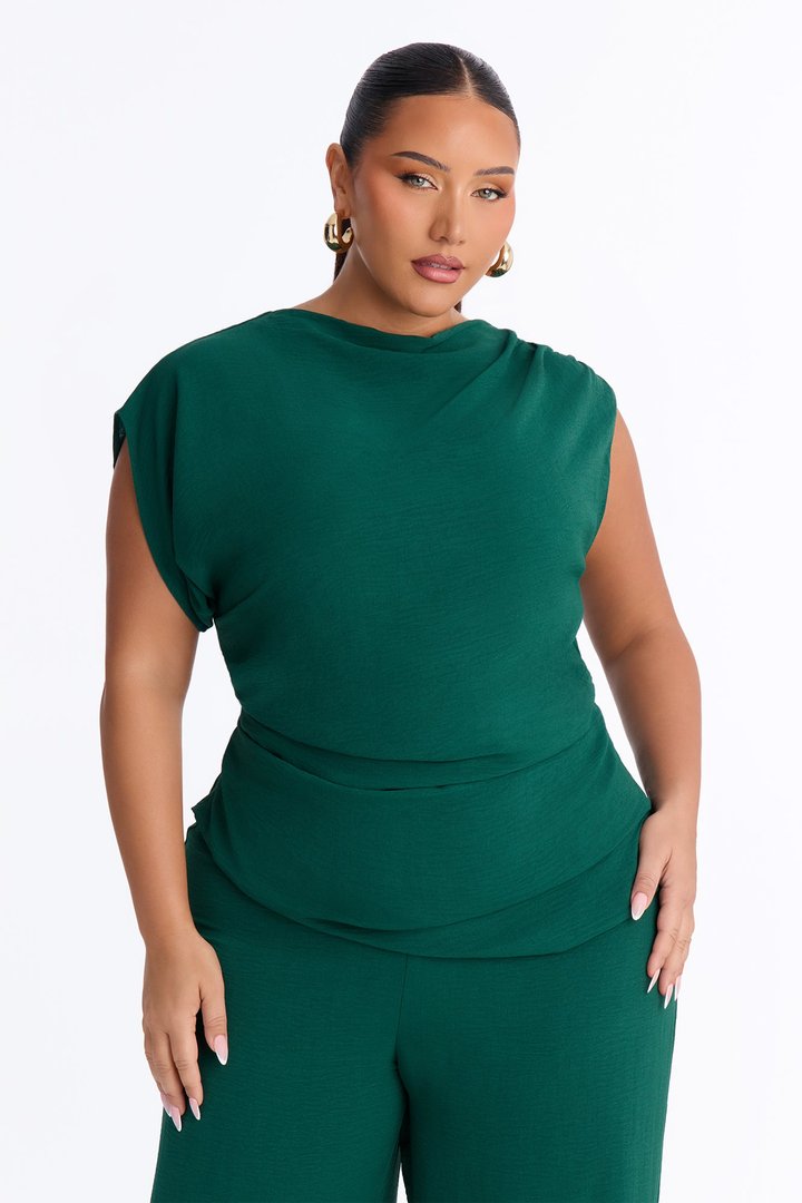 Best Influence High Neck Jumpsuit - Hunter