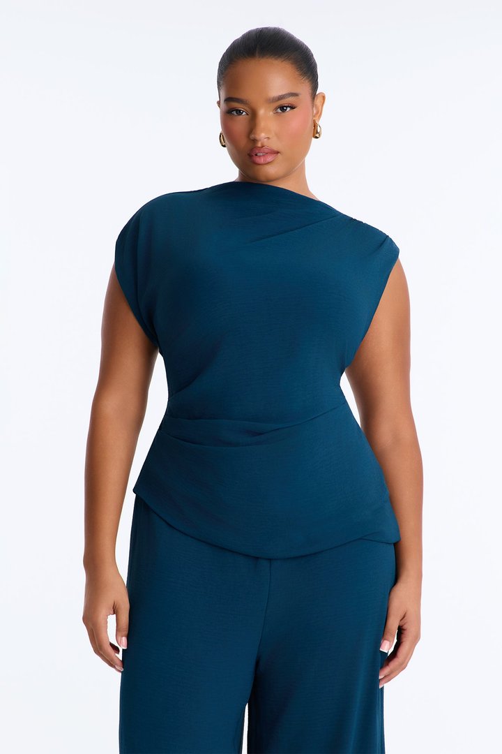 Best Influence High Neck Jumpsuit - Navy