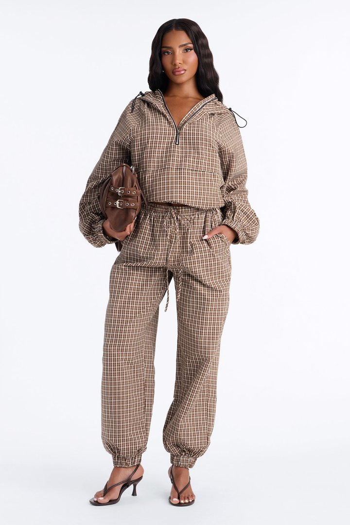 Camilla Quarterzip Pant Set - Brown/combo