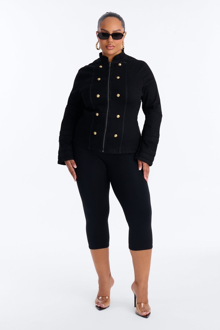 Overthrown Stretch Denim Jacket - Black