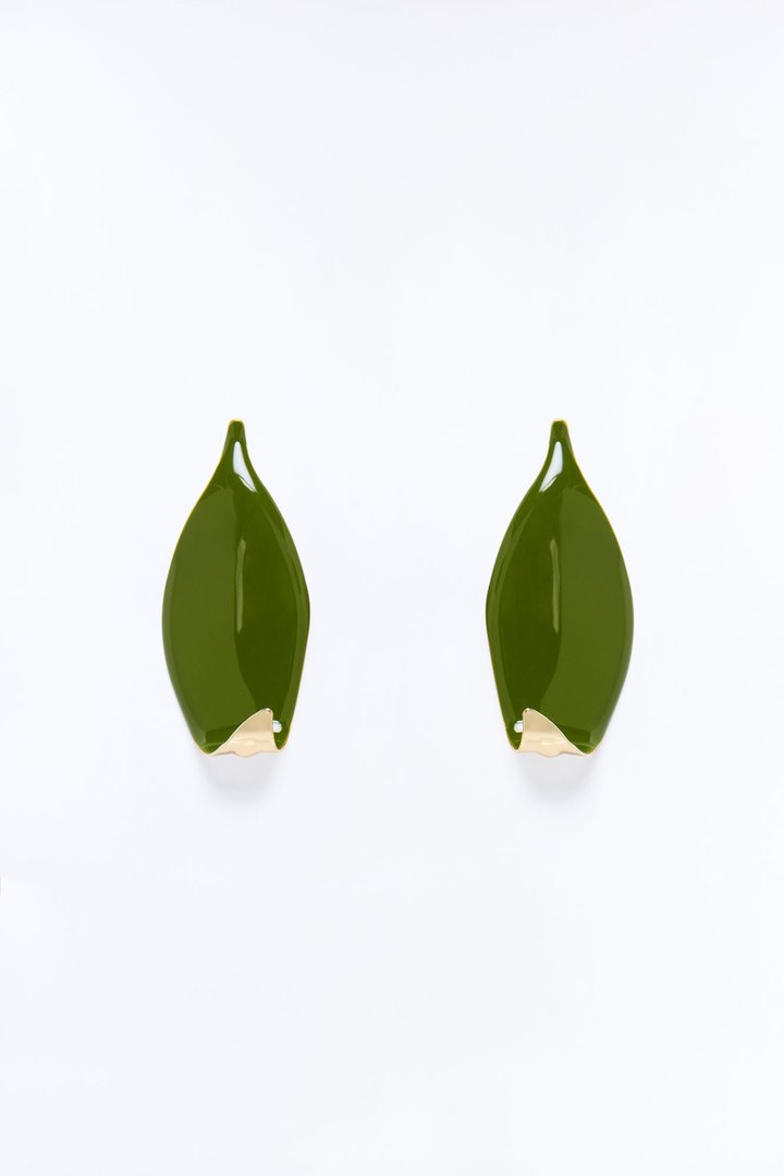 Sage Haven Drop Earrings - Olive
