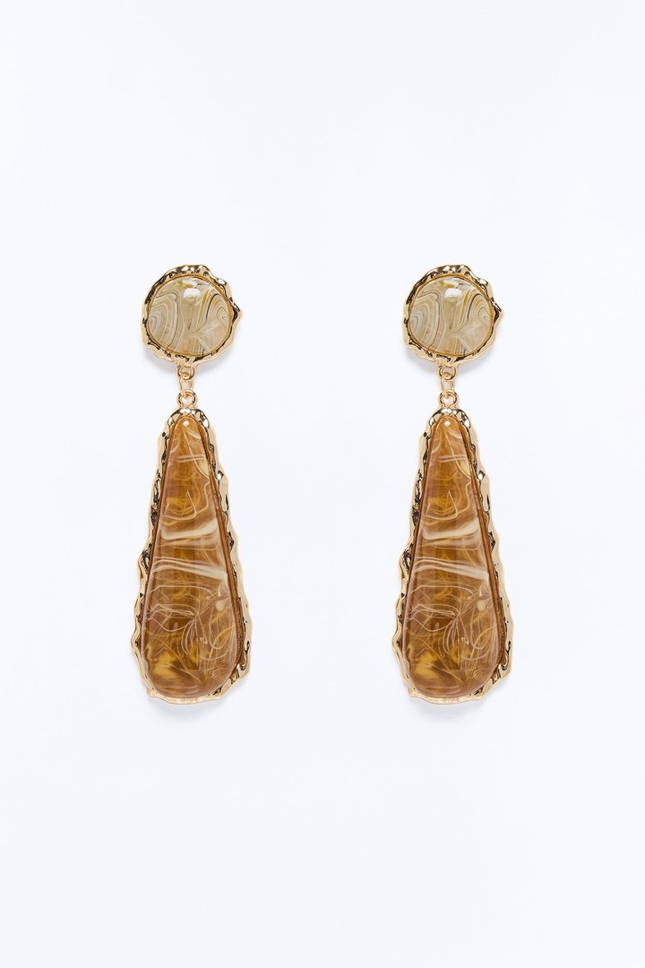 Terra Spark Drop Earrings - Brown/combo