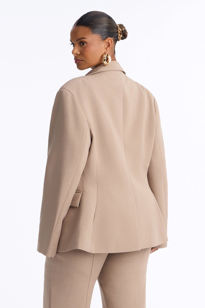 Empire Essentials Double Breasted Blazer - Stone