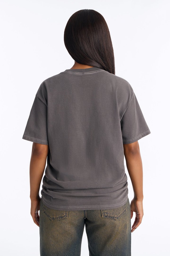 Pink Floyd Vintage Washed Oversized Tee - Charcoal