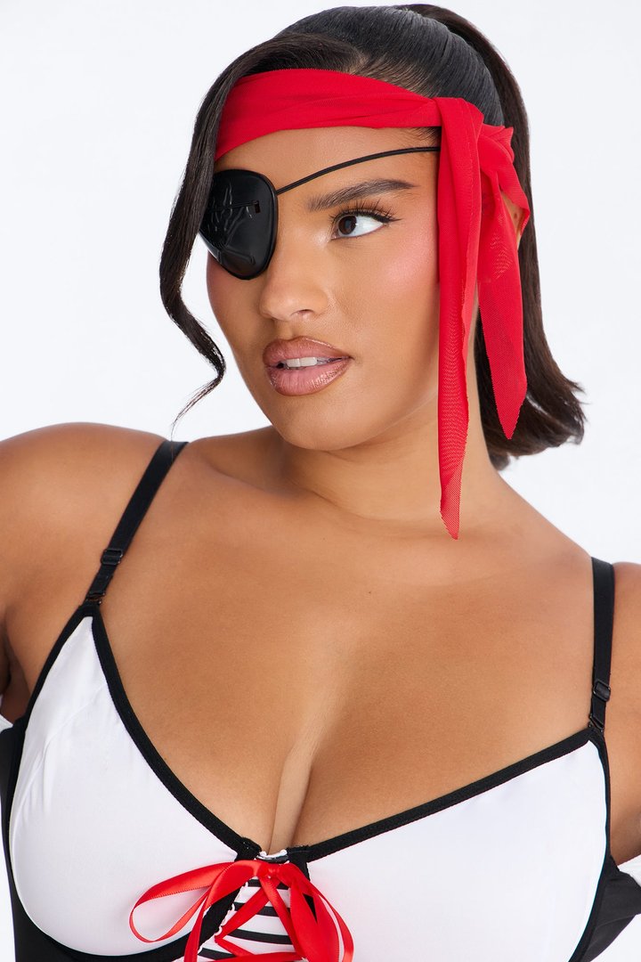 Out At Sea Pirate 4 Piece Costume Set - Black/combo