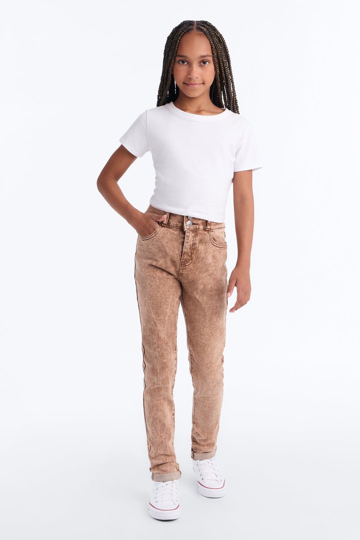 Mini Classic High Waist Skinny Jeans II - Brown