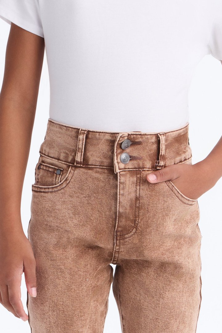 Mini Classic High Waist Skinny Jeans II - Brown