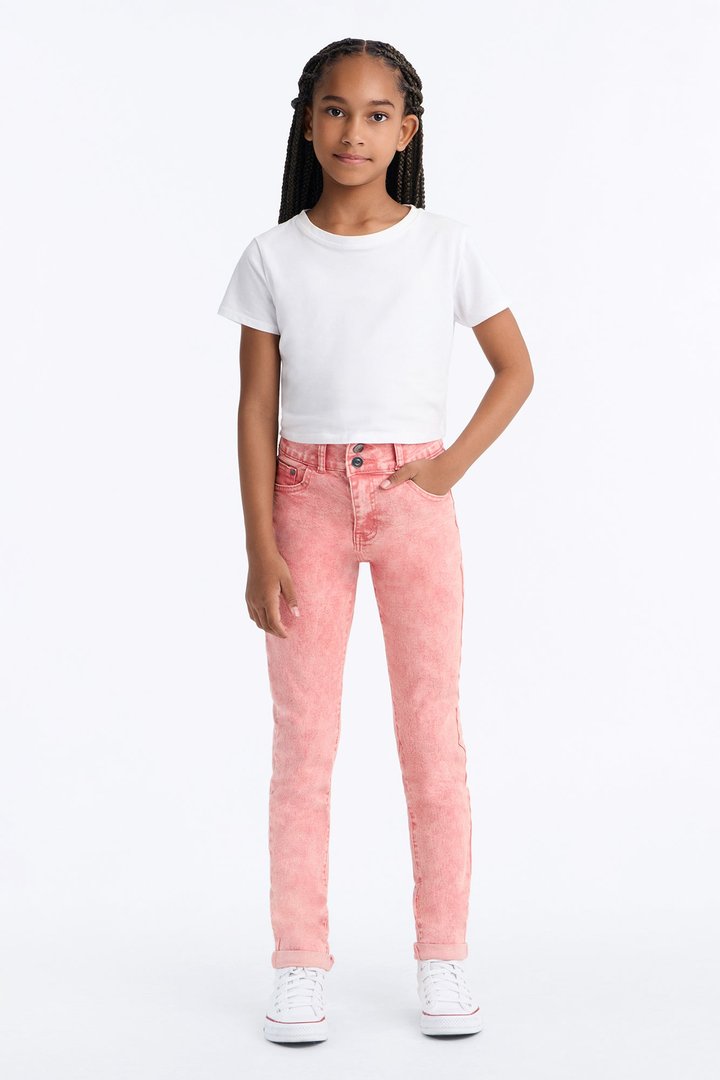 Mini Classic High Waist Skinny Jeans II - Pink