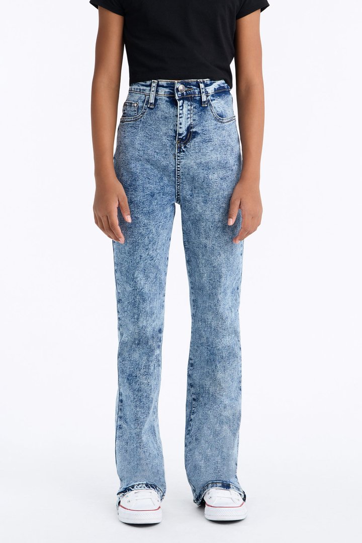 Mini Deep In My Soul Flare Jeans IV - Acid Wash