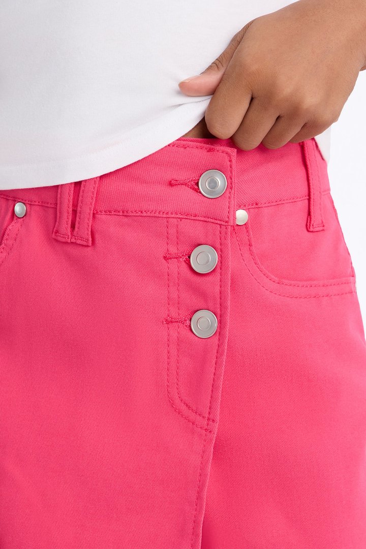 Mini Bestie For The Restie Denim Skort - Hot Pink