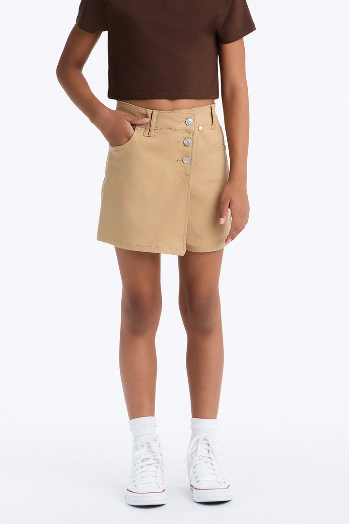 Mini Bestie For The Restie Denim Skort - Khaki
