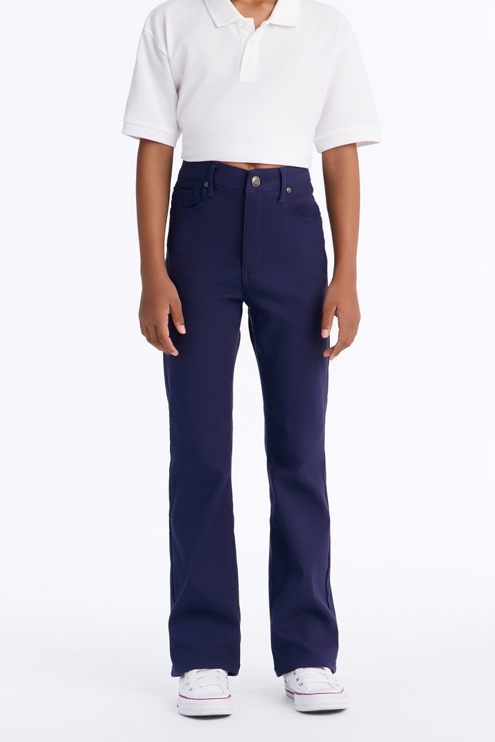 Mini Looking Forward To It Flare Leg Pants - Navy