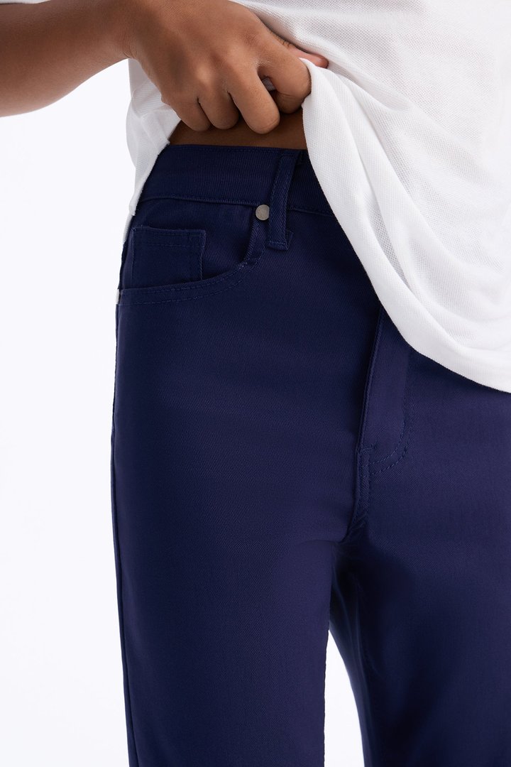 Mini Looking Forward To It Flare Leg Pants - Navy