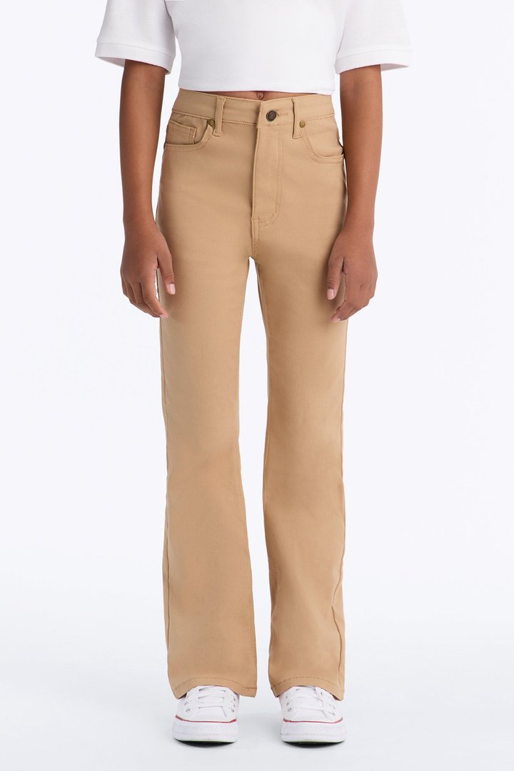 Mini Looking Forward To It Flare Leg Pants - Tan