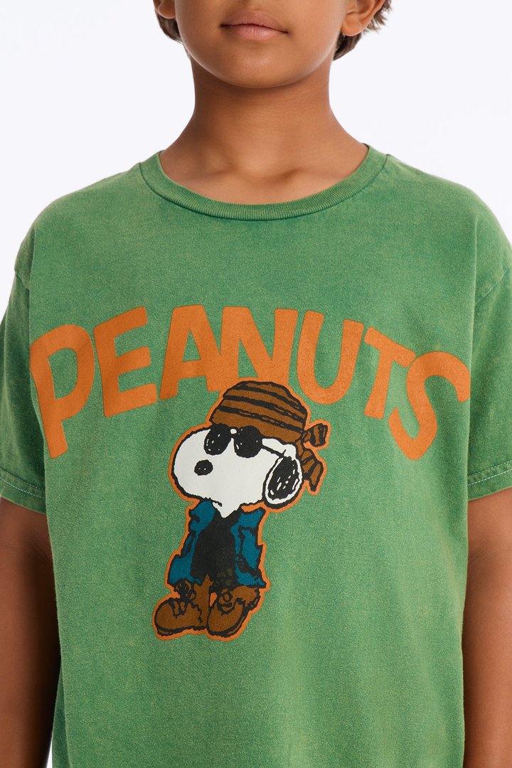Mini Peanuts Cool Vibes Graphic Short Sleeve Tee - Hunter Green