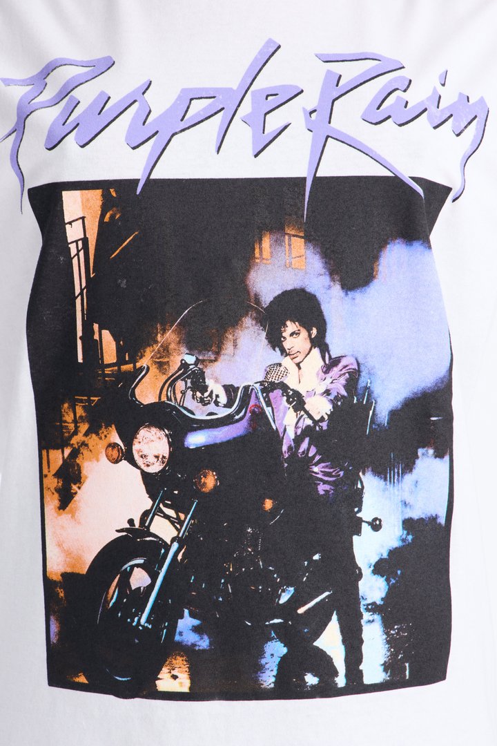 Purple Rain Iconic Muse Oversized Tee - White